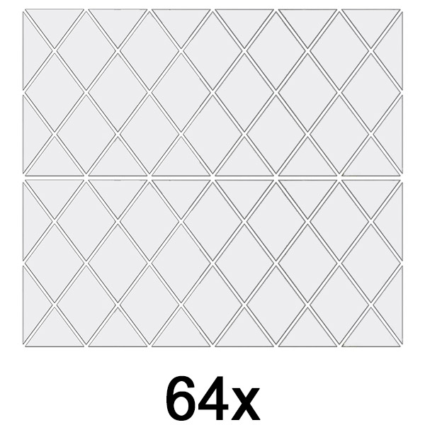 2x Zidne nalepnice ogledala (32 komada) | WALLGEM