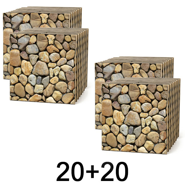 2x 3D zidne pločice sa efektom kamena – odlepi i zalepi | STONEBLOCKS 1+1 BESPLATNO